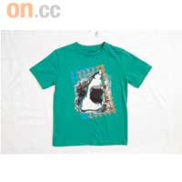Gap綠色鯊魚Tee	開倉價$79