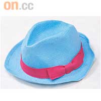 French Connection藍×桃紅色絲帶紳士草帽 $499（g）