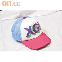 X-girl粉藍×紅色貨車帽 $480（d）