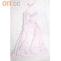 淡粉紅色雪紡晚裝裙$1,280