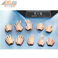 共送14隻可換手掌，數量為DX系列之冠，而且有齊詠春、捽鼻等手形。