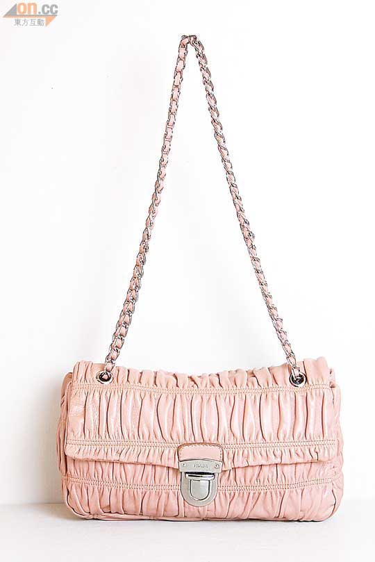 淡粉紅色金屬鏈手袋 $12,500