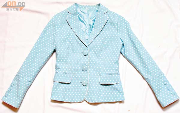 粉藍色波點西裝外套 原價$798 特價$498