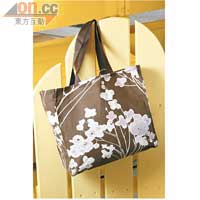 啡色花花輕便袋 $50