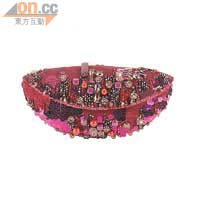 Gemma紅色半寶石珠片Clutch Bag $28,000
