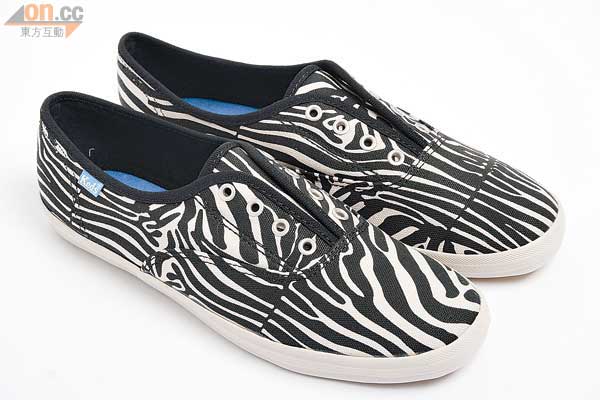 Keds黑白斑馬紋圖案布鞋 $319（b）