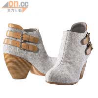 Venilla Suite灰×啡色Buckle尖頭Ankle Boots 未定價 （b）