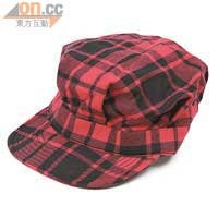 :White Chocoolate紅色格仔帽$219 （e）
