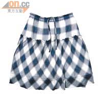 Izzue黑×白色格仔半截裙	$499 （d）