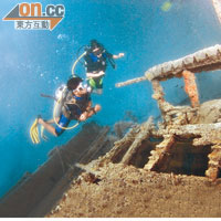 蘭卡央的海底沉船極受潛水人士歡迎。