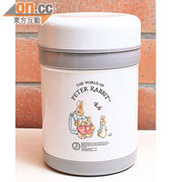 可愛食物盒<BR>Peter Rabbit保溫飯壺，具兩層間隔設計，最啱升小一嘅表姐選用。$199（a）