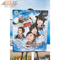 卡通肖像油畫 ，呢4個同學就自選哈利波特造型。$1,500（50cm×70cm）