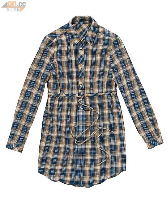 iBlues藍×黃色格仔Shirt Dress $1,980 （E）