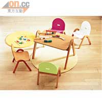 KOKO Kids兒童枱椅組合，兒童枱可摺疊收藏，椅子亦可疊起，節省空間。兒童枱 $1,980、椅子 $900/張（b）