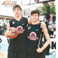 到美國參加World Basketball Festival的，除了Adam（左）外，還有另一位年輕球員陳兆榮。