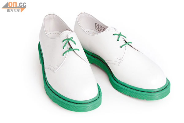 1461 白×綠色鞋底三孔皮鞋（男/女裝）$859