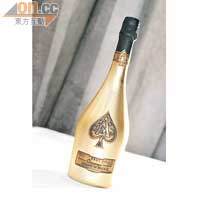 Armand De Brignac Golden $3,280<br>這支「金香檳」曾勇奪2009年法國國際香檳大賽，大有來頭，入口平衡細緻，收結平均。Ricky建議將這極品全程飲到尾。 