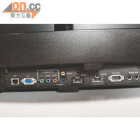 已設有兩組HDMI v1.4端子以及LAN介面，可用來接駁PC。