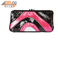 Miss Sixty黑×桃紅漆皮Clutch Bag $750（a）