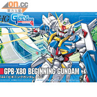 HG GPB-X80Beginning Gundam　建議零售價：$149