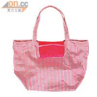 Che 2 by che che new york 紅色格仔兩用環保袋 $170(c)
