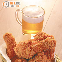 星星效應炸雞配啤酒肥爆