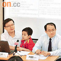 賴仁彪（左）指出，家長遲遲不為子女接種肺炎鏈球菌疫苗，會增加感染風險。