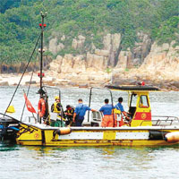 香港潛水總會人員在事發後，曾往現場進行搜救。 歐焯申先生提供