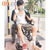 被通渠水濺傷工人送院治理。
