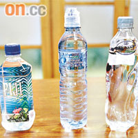 三款含菌量最高的瓶裝水，含菌量由一百六十個菌落至五百五十個菌落不等。