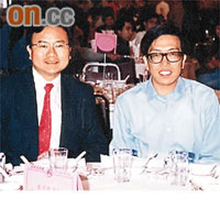 陳振聰與梁錦濠（左）當年分屬老友。	資料圖片