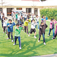 正覺中學去年首次舉辦少林武術訓練營。	受訪者提供圖片