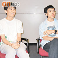 徐樂文（左）與張嘉禧同獲獎學金負笈海外。