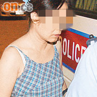 涉嫌傷丈夫的婦人被捕。