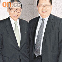 金刀梁（左）話因為炒得太貴冇再食冬蟲草嘞。右為李國棟。
