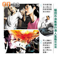 福田石油氣爆炸港人重傷模擬圖
