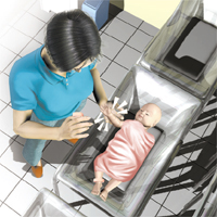 伊院調錯女嬰模擬圖<br>一名產婦發現女嬰手帶不見，床有另一名產婦女嬰手帶，通知院方揭發。