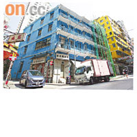 部分藍屋建築群開始進行維修工程。	黃勁璋攝