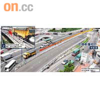 泥頭車撞校巴模擬圖