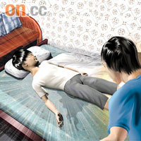 3.父親隨即查看，發現兒子失禁昏迷床上，送院不治。