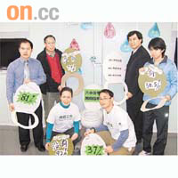 吳方笑薇（前左）要求政府加強宣傳，教導公眾節省沖廁用水。