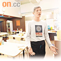 鯉魚門街市食店店主陳先生曾去信食環署,不滿署方規條多多,逼租戶走投無路。