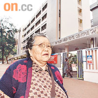 霍婆婆坦言對香港的醫護人員信心盡失。	周景文攝
