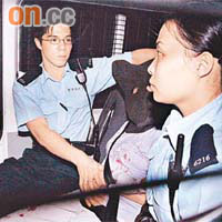 女被告陳鳳南案發後當場被捕。	資料圖片