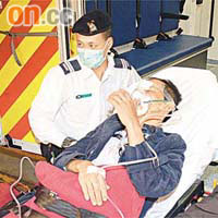 男子臉部被賊人打傷送院救治。