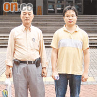 的士司機陳文健（右）去年與消防員爭執，被控一項無禮貌及不守規矩罪，被判罪成及罰款千二元。