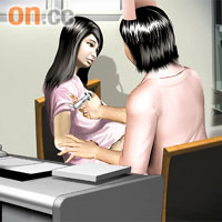 09/12/28<br>37歲懷孕28周的孕婦，在仁愛母嬰健康院打豬流感疫苗。