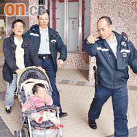 石硤尾<br>涉虐妻男子攜孩子往警署。