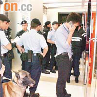 油尖警方除派出機動部隊巡查樓上酒吧，亦會派出警犬搜查毒品。