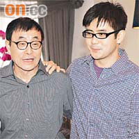 劉家昌（左）與兒子經常出席樂壇活動。	資料圖片
